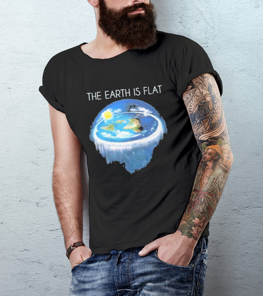 The Earth Is Flat Map Model Firmament Dome Sun Moon Sheol T-Shirt