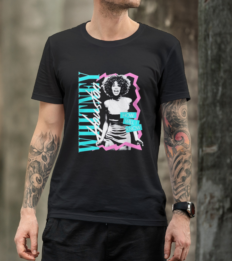 Whitney Houston How Will I Know Vintage Style Music Icon Retro 80s Fashion T-Shirt