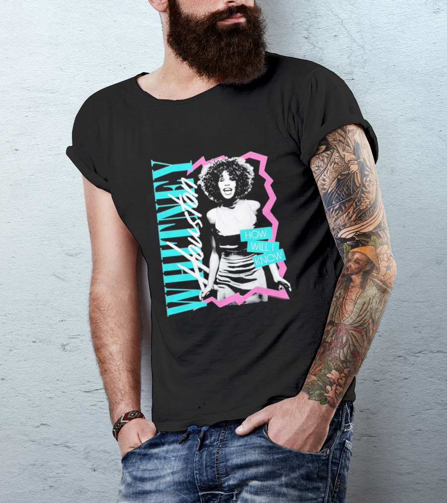 Whitney Houston How Will I Know Vintage Style Music Icon Retro 80s Fashion T-Shirt