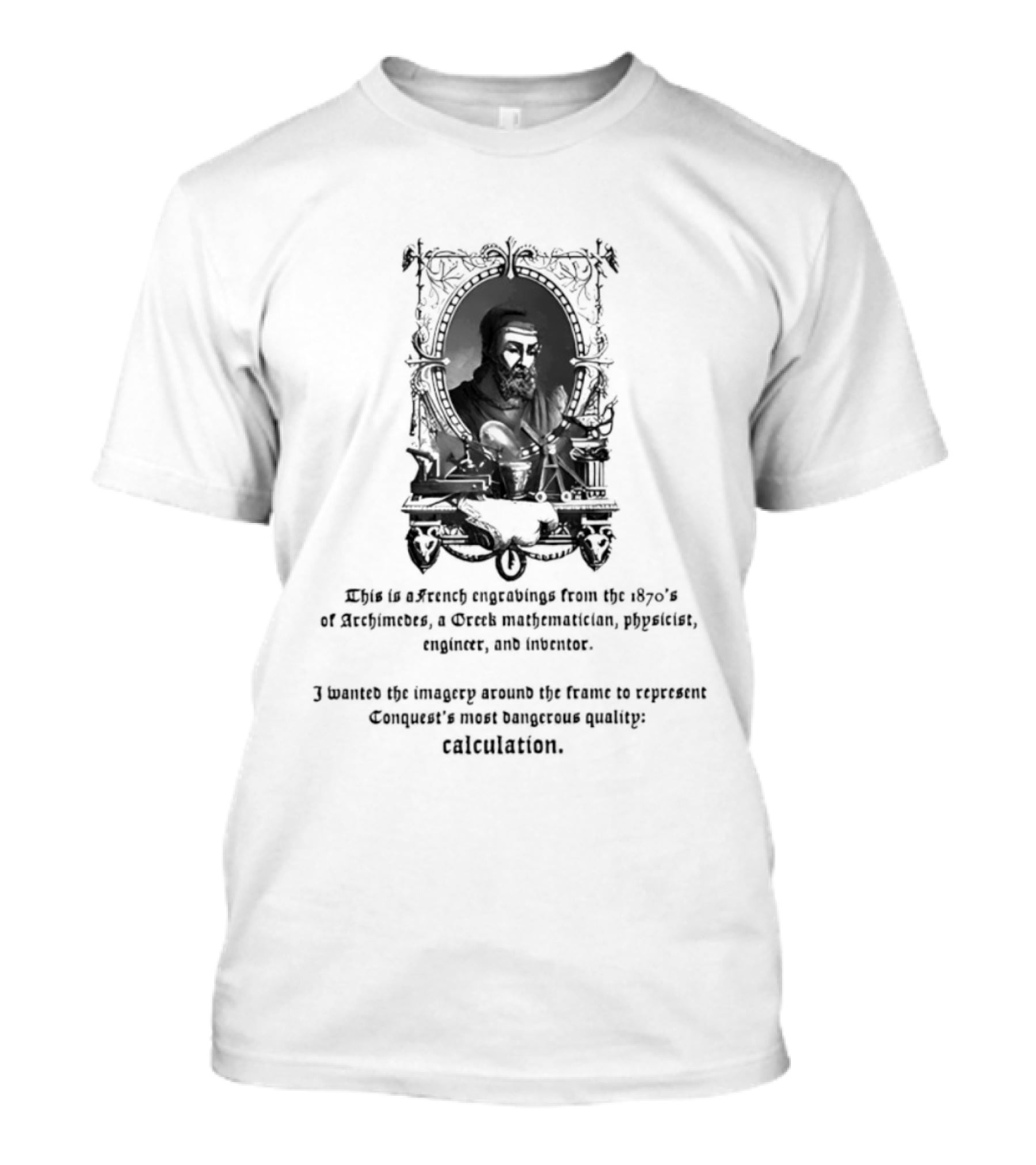 Archimedes Ancient Qualities Science Inspiration Meaning Calculation T-Shirt