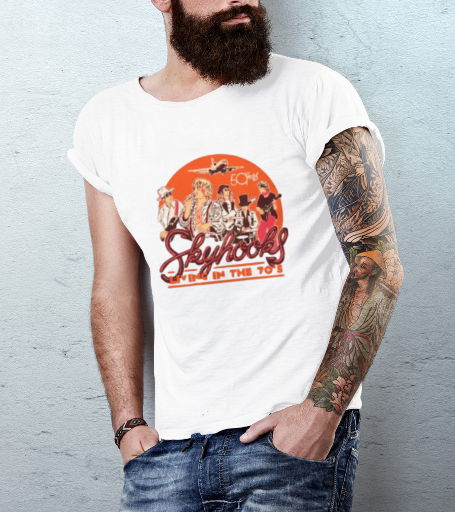 Skyhooks Living In The 70's 50th Anniversary Warner Music Store T-Shirt