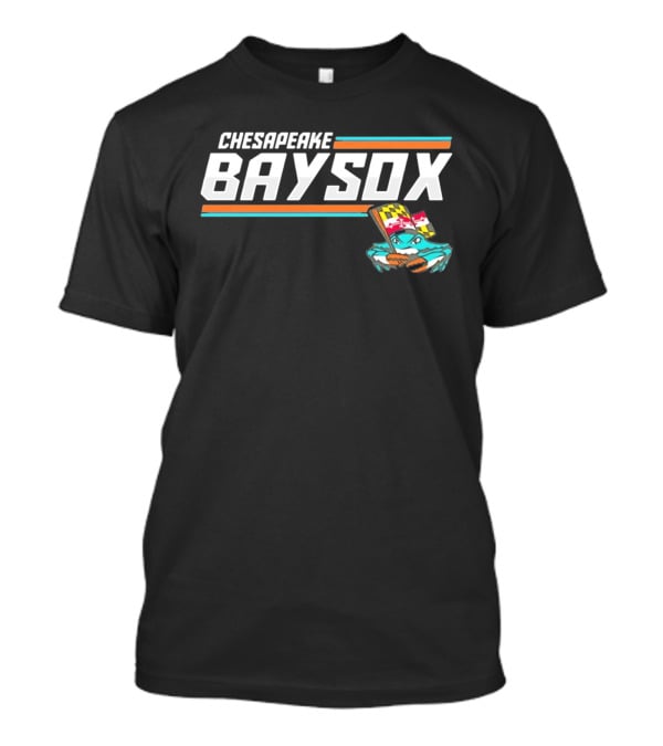 Chesapeake Baysox Maryland Crab Mascot Icon With Baseball Bat T-Shirt