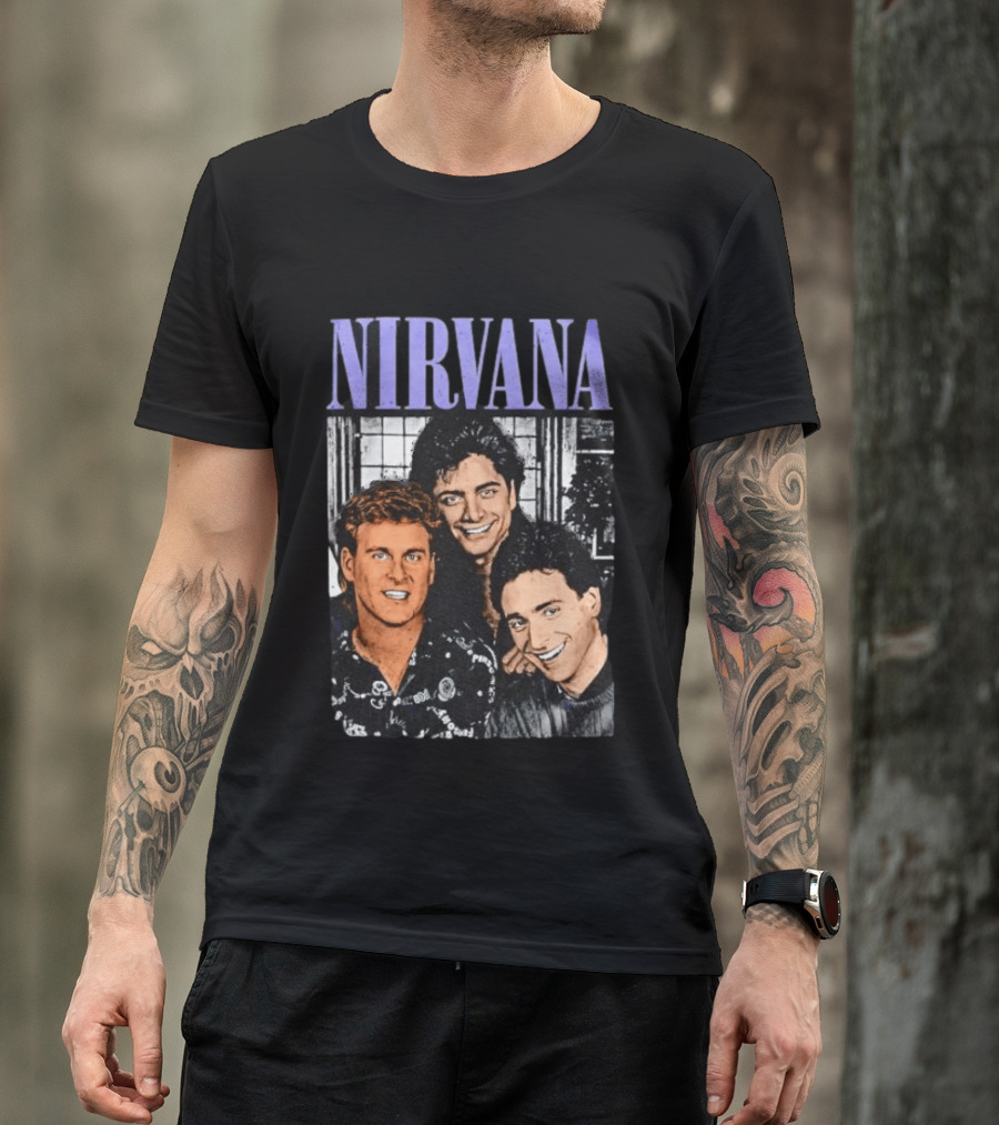 Full House Dave Coulier John Stamos Bob Saget Nirvana Band Members Music T-Shirt