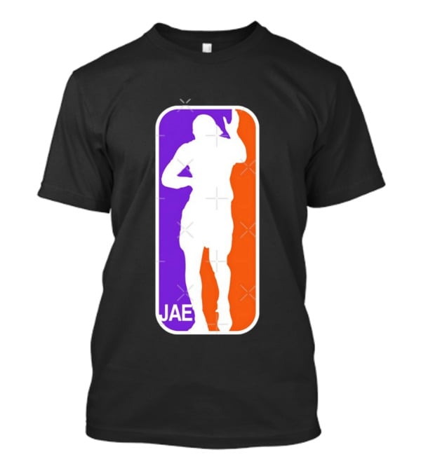 Jae Basketball Pose Purple And Orange T-Shirt