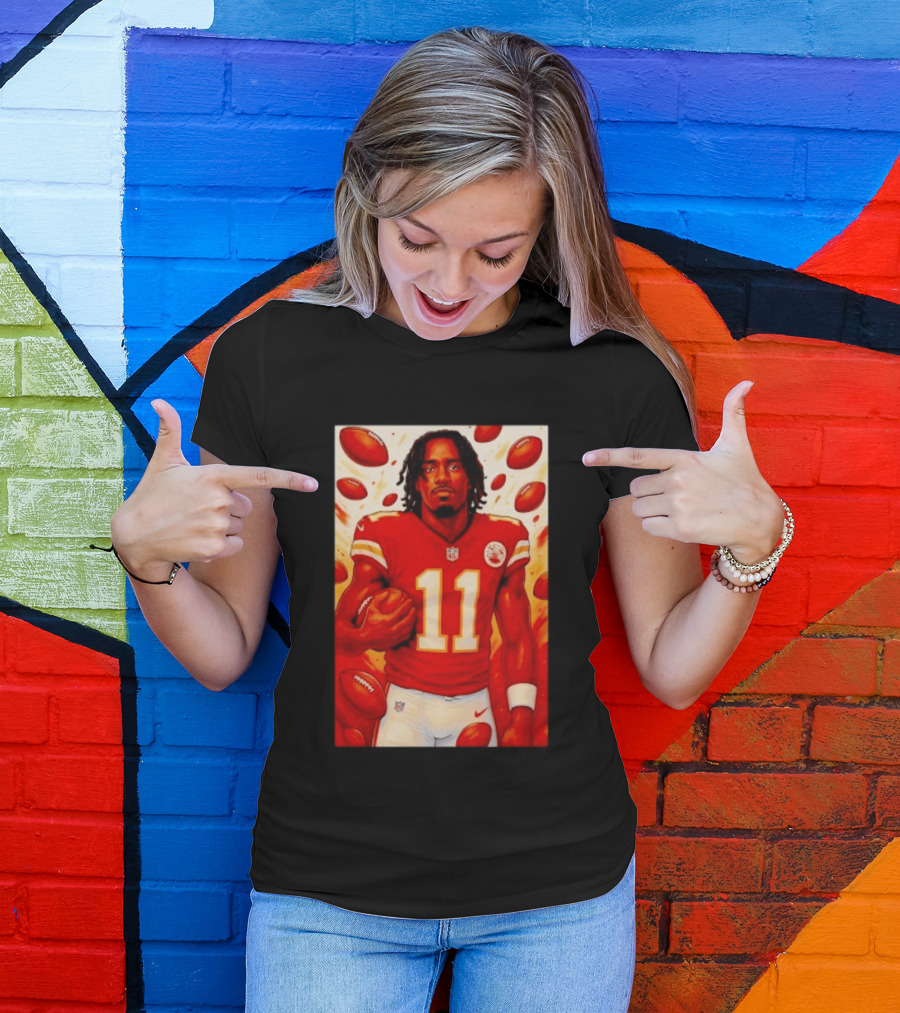 Jalen Royals Kansas City Chiefs Number 11 Football Player With Team Logo And Jersey T-Shirt