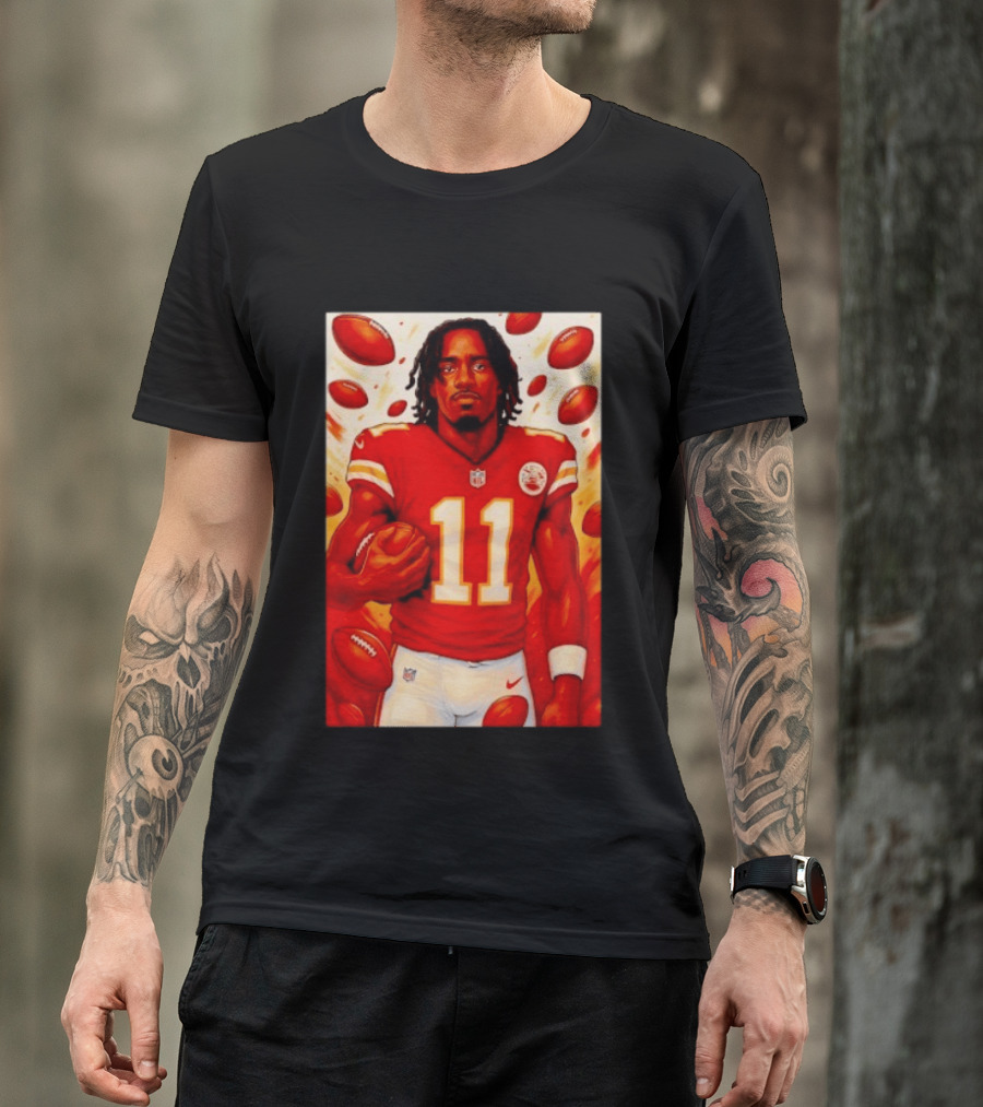 Jalen Royals Kansas City Chiefs Number 11 Football Player With Team Logo And Jersey T-Shirt