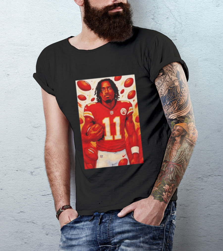 Jalen Royals Kansas City Chiefs Number 11 Football Player With Team Logo And Jersey T-Shirt