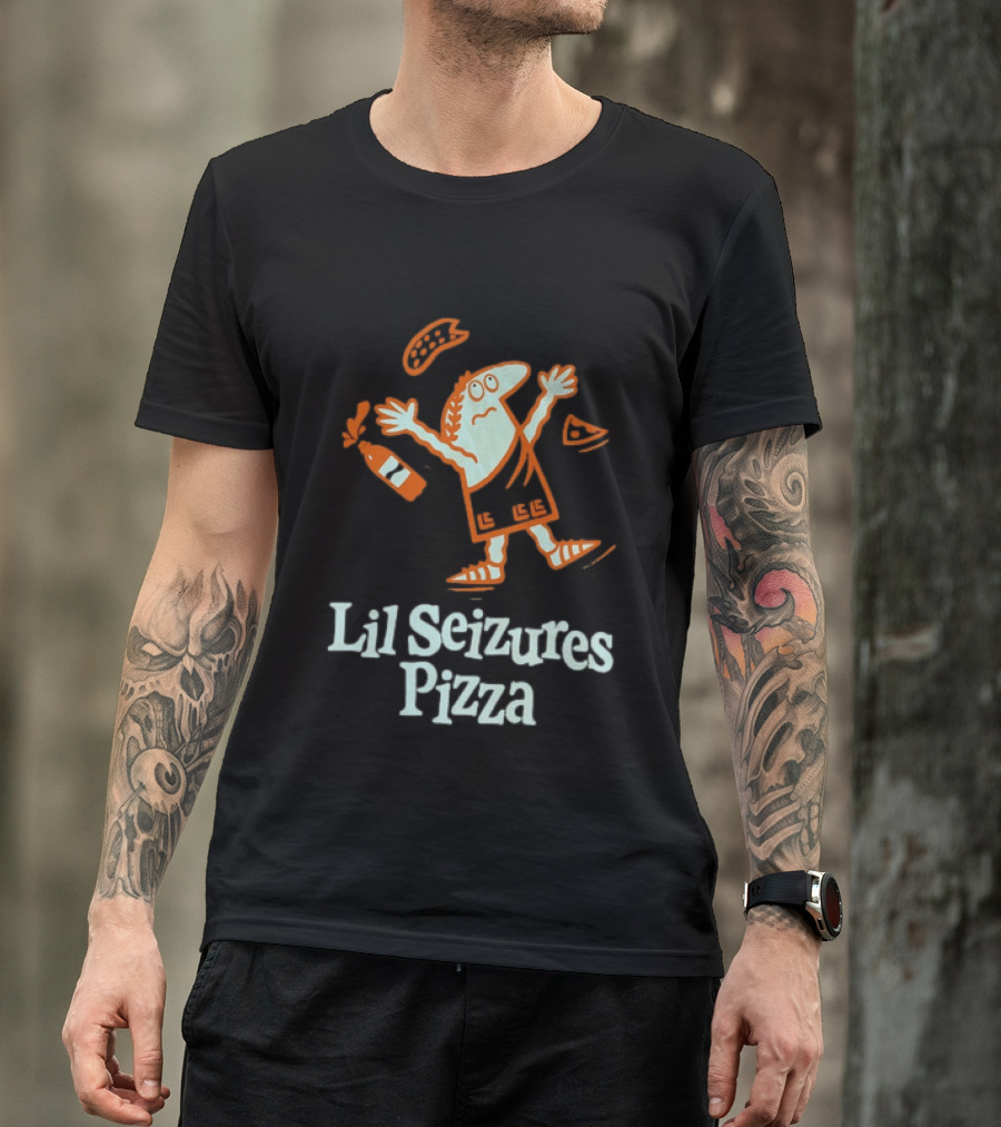 Lil Seizures Pizza Parody Little Caesars Meme T-Shirt