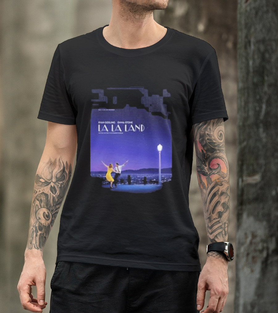 Ryan Gosling Emma Stone La La Land City Dance Under Streetlight 10th Anniversary T-Shirt