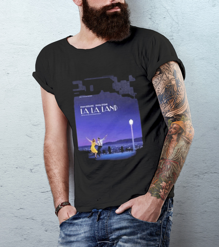 Ryan Gosling Emma Stone La La Land City Dance Under Streetlight 10th Anniversary T-Shirt