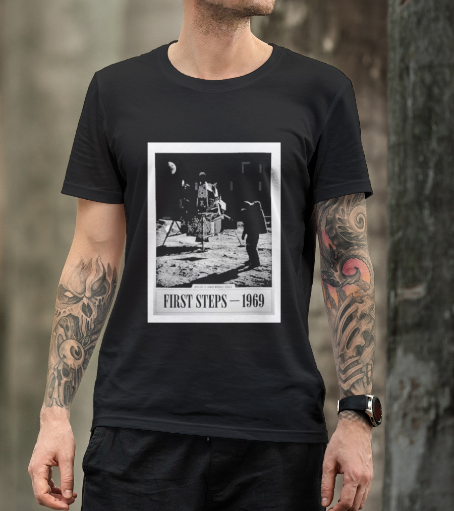 First Steps 1969 Apollo 11 Lunar Module Eagle Moon Landing Astronaut T-Shirt