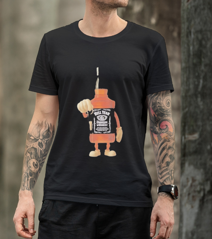 Hell Yeah Tennessee Whiskey Bottle Figure With Car Key T-Shirt