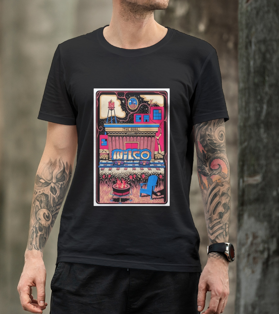 Wilco The Burl Lexington Kentucky Tour 2026 Adirondack Chair Campfire T-Shirt
