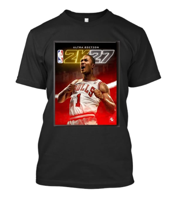 NBA 2K27 Ultra Edition Derrick Rose Bulls Cover Athlete T-Shirt