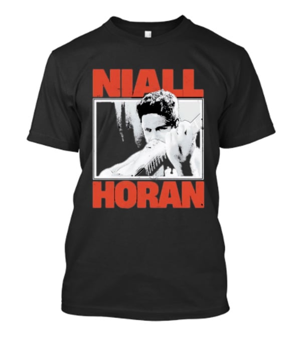 Niall Horan Playing Guitar Black And White T-Shirt
