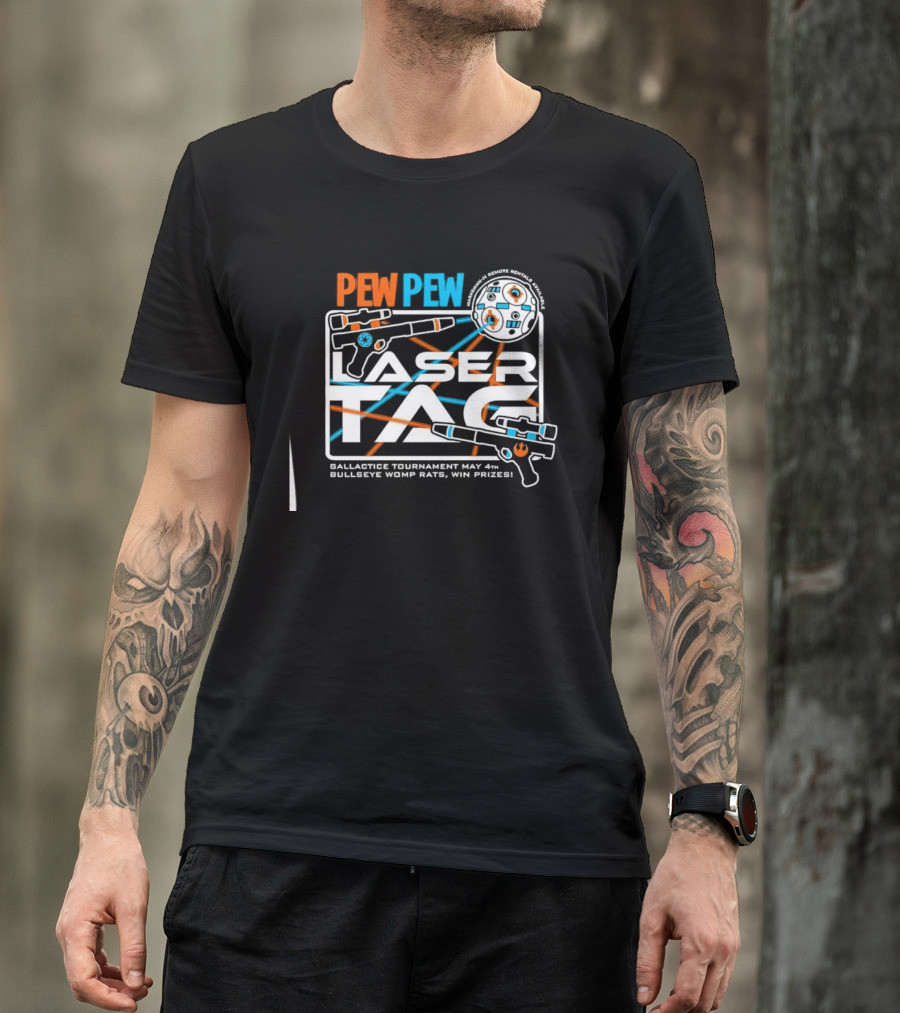 Pew Pew Laser Tag Galactic Tournament May 4th Bullseye Womp Rats Win Prizes T-Shirt