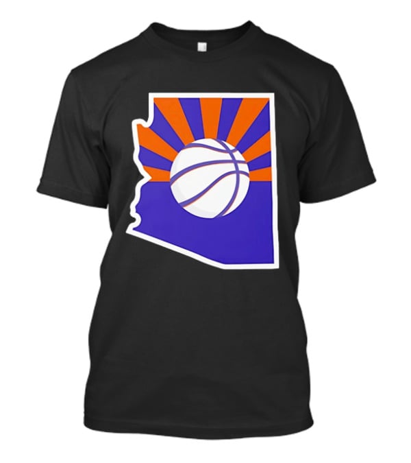 Phoenix Suns Arizona Basketball State Map Suns Set T-Shirt