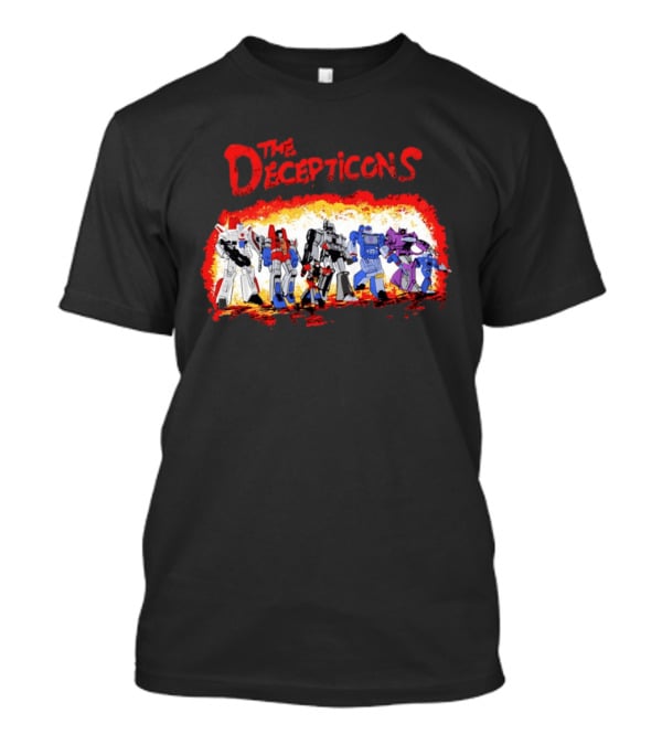 The Decepticons Transformers Group Distressed Vintage Look T-Shirt