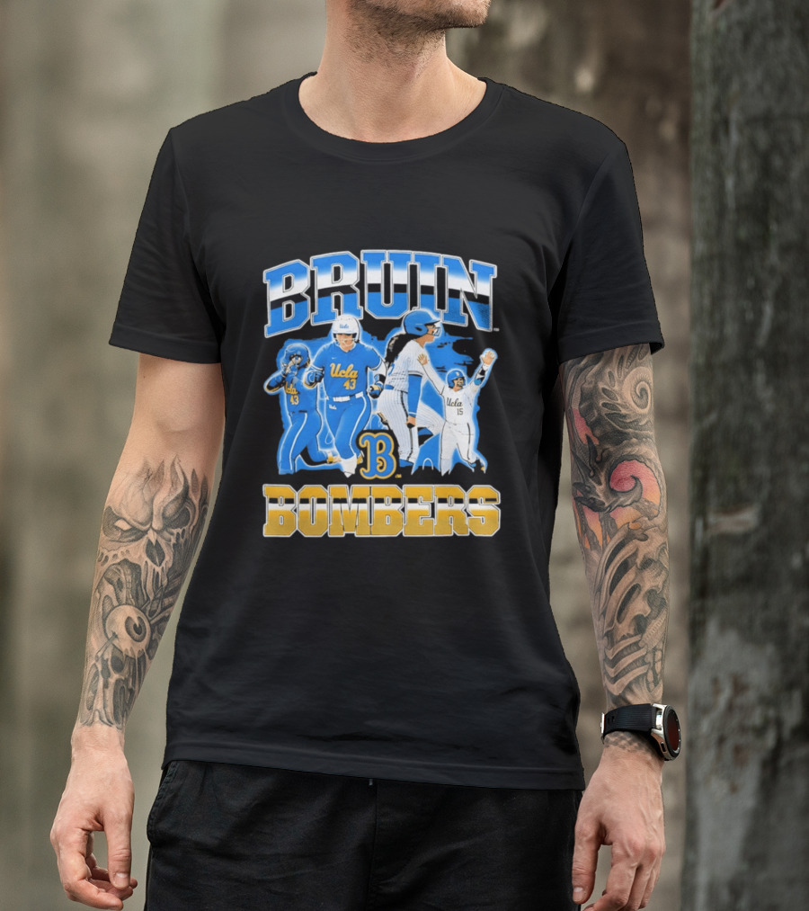 UCLA Bruin Bombers Softball Players Collage T-Shirt
