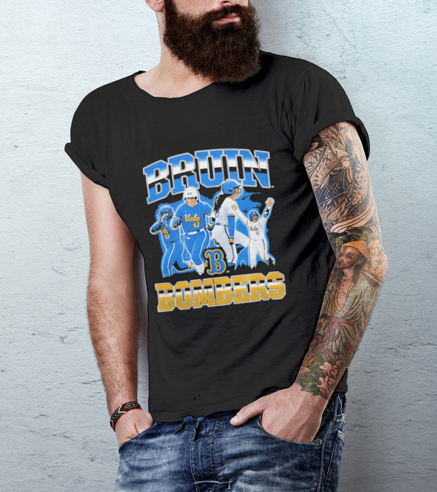 UCLA Bruin Bombers Softball Players Collage T-Shirt