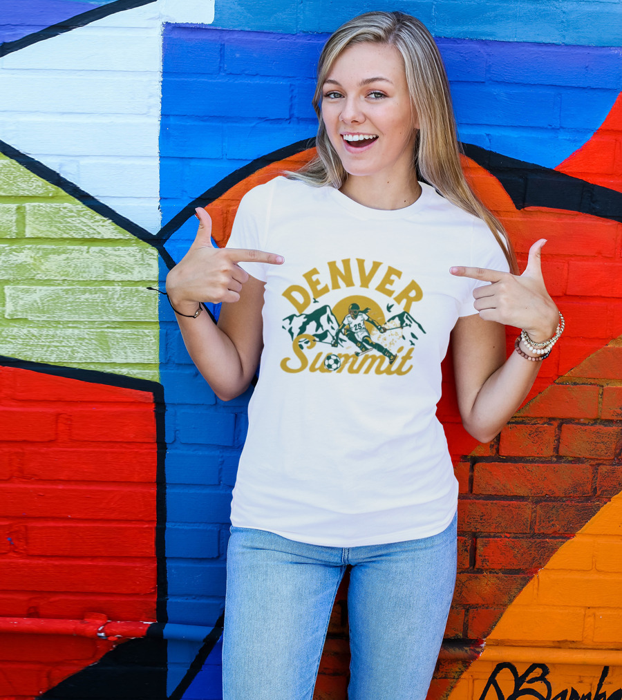 Denver Summit Number 25 Skiing Down Mountain Soccer T-Shirt