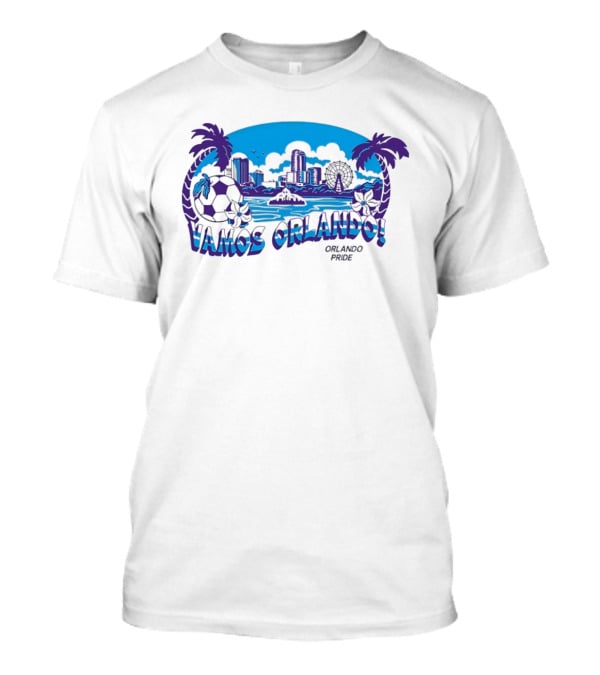 Vamos Orlando Orlando Pride Skyline Soccer Tropical Cityscape T-Shirt