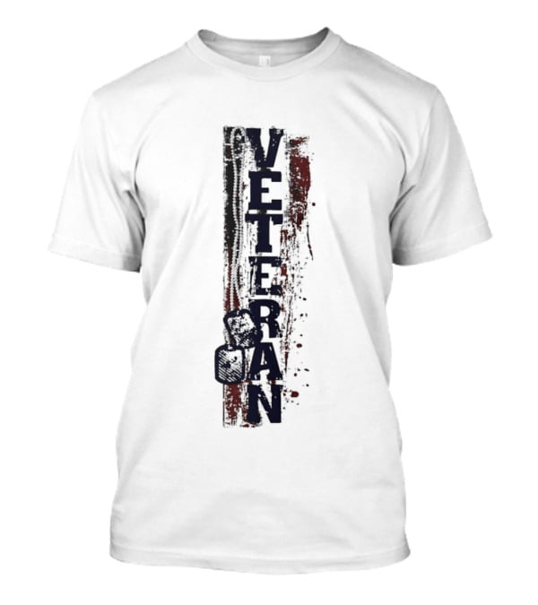 Veteran Dog Tags Distressed American Flag Honor T-Shirt
