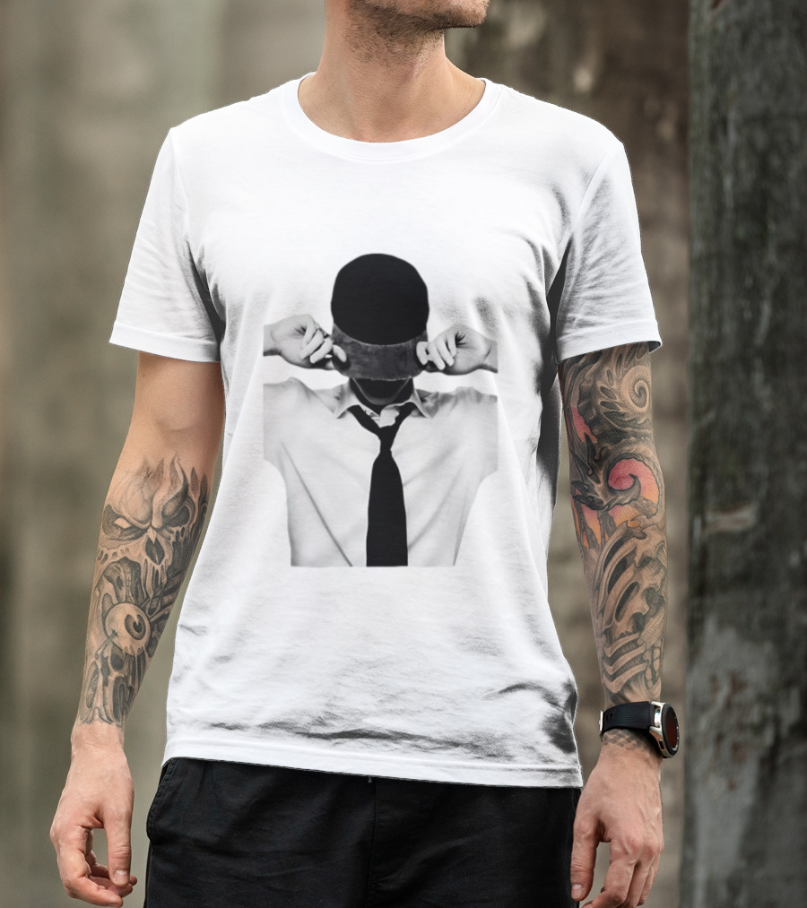 Jungkook BTS Black And White Cap And Tie T-Shirt