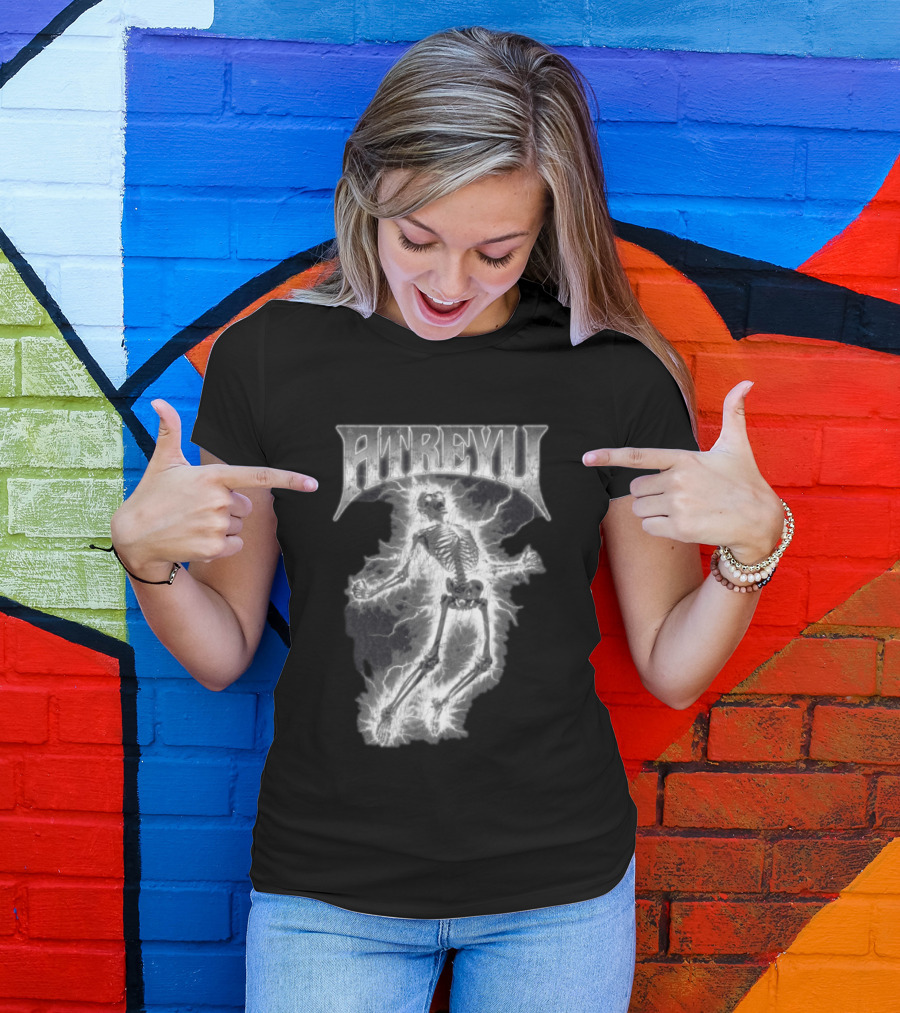 Atreyu Electric Skeleton Lightning Scene T-Shirt