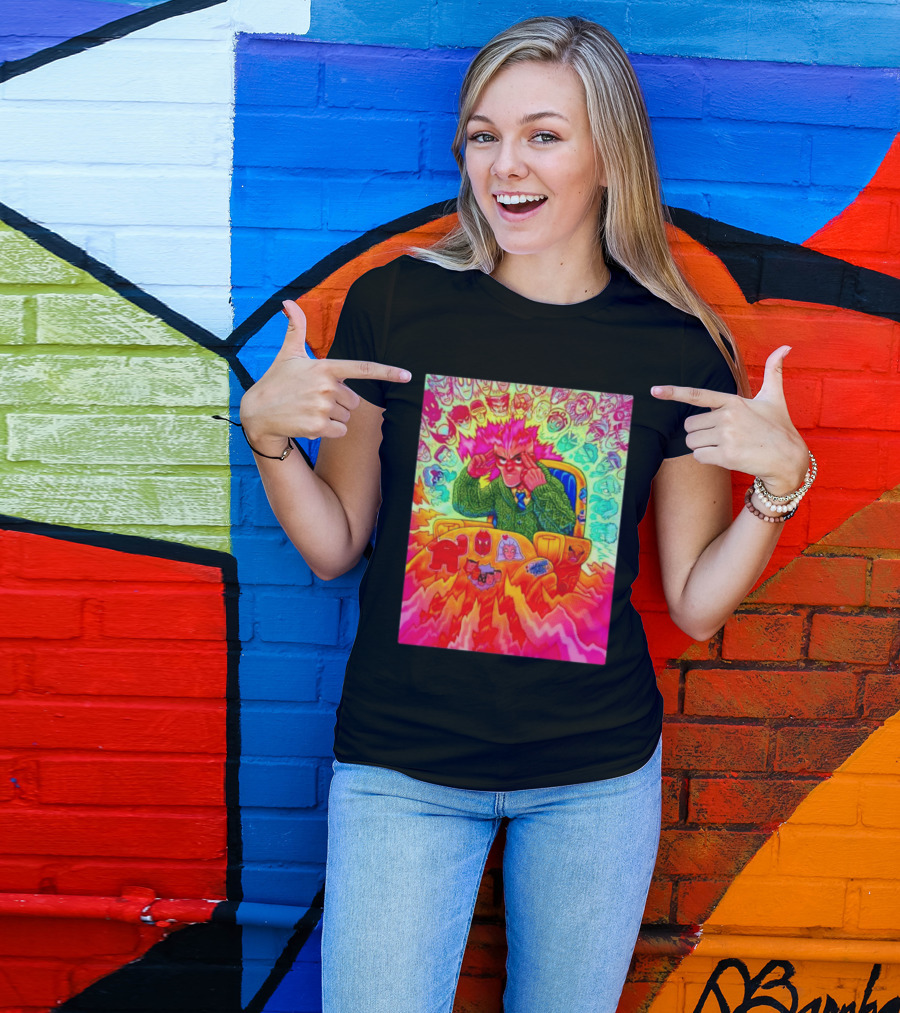 Professor X Dazzler World Tour X Men Collage Psychedelic Comic Art Marvel Characters T-Shirt