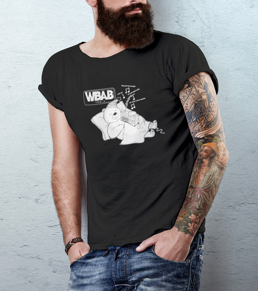 WBAB 102.3 Sleeping Bear Music Notes Radio Billy Joel The Stranger Rush YYZ T-Shirt