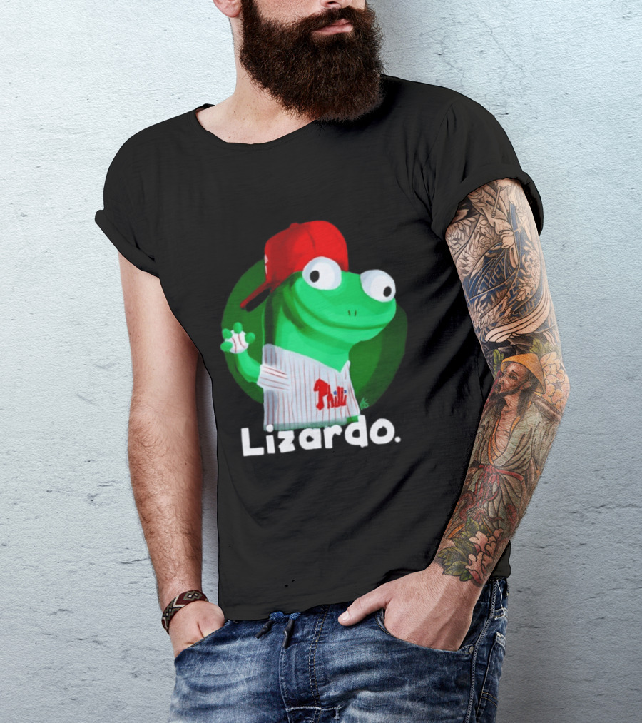 Lizardo Philadelphia Phillies Baseball Philli Red Cap Cartoon T-Shirt