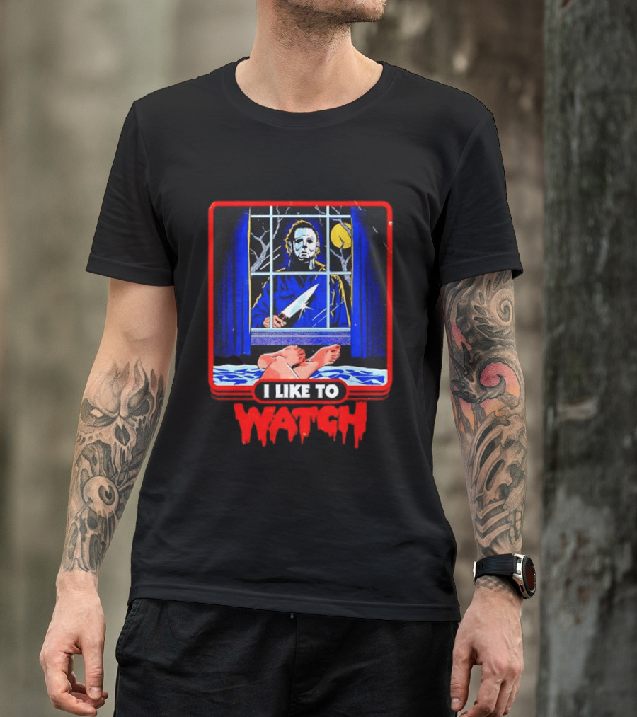 Michael Myers Halloween I Like To Window Scene T-Shirt