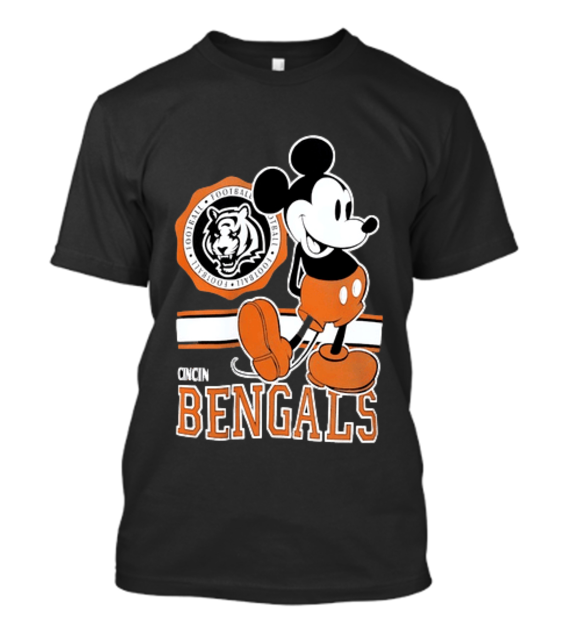 Mickey Mouse Cincinnati Bengals Football Tiger T-Shirt