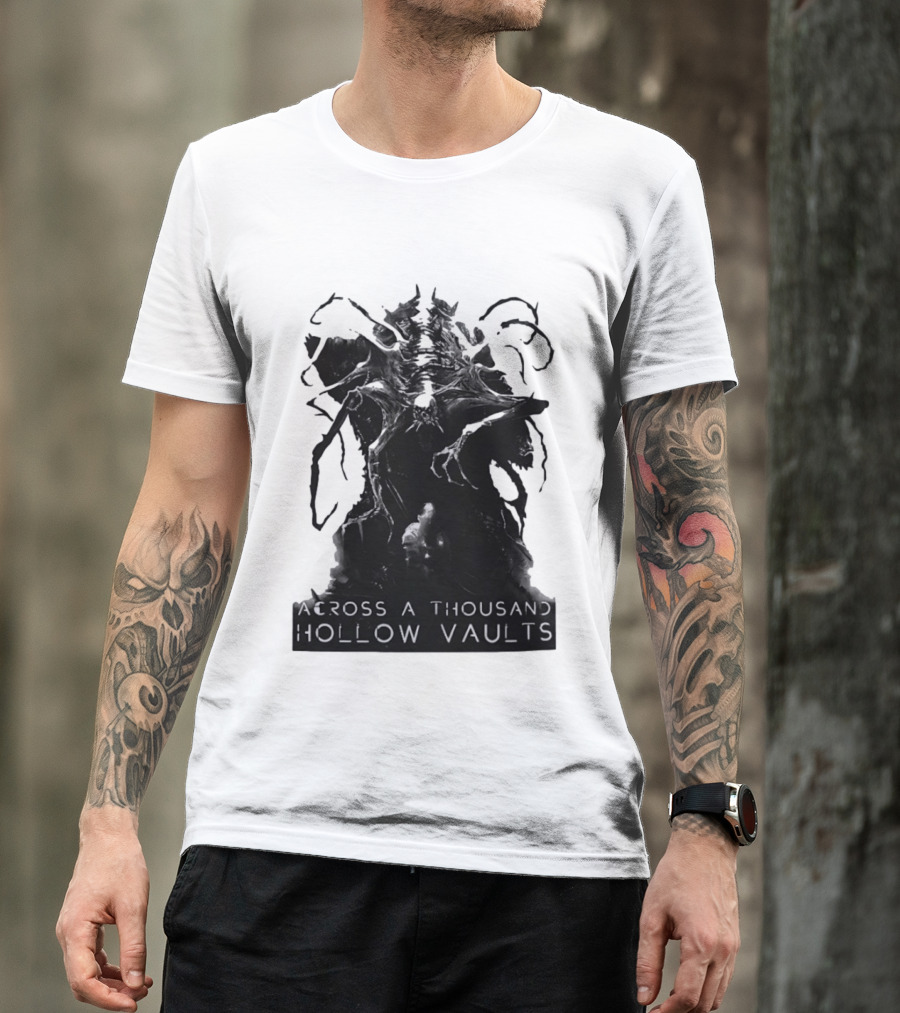 Across A Thousand Hollow Vaults Dark Fantasy Creature Horror Mythical Entity T-Shirt
