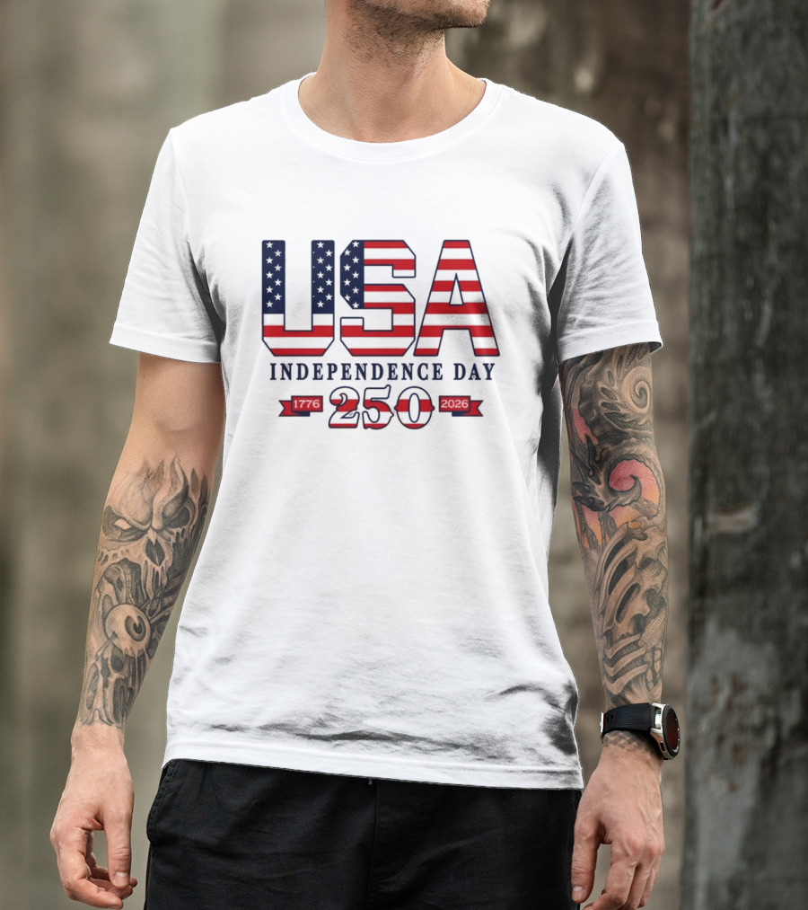 USA Independence Day 250 Made In America 1776 2026 T-Shirt