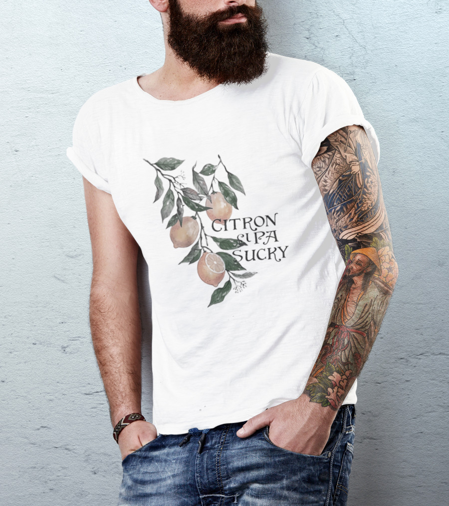 Citron Si Pa Sucky Lemon Botanical Citrus T-Shirt