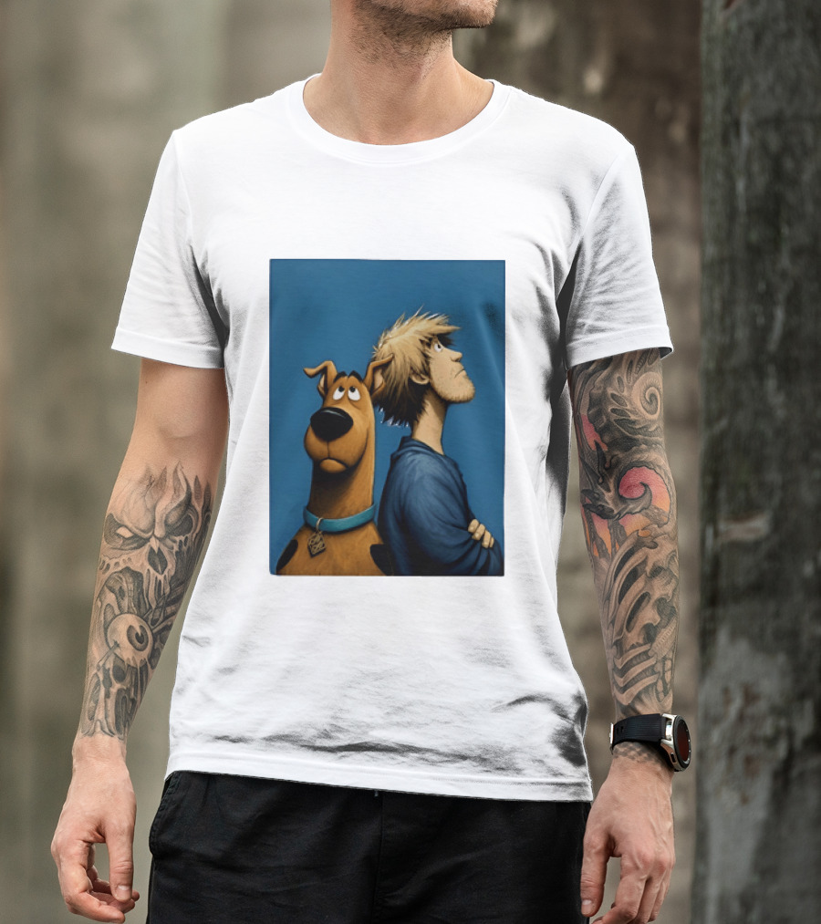 Scooby Doo And Shaggy Rogers Mystery Inc Iconic Cartoon Duo Facing Adventure T-Shirt