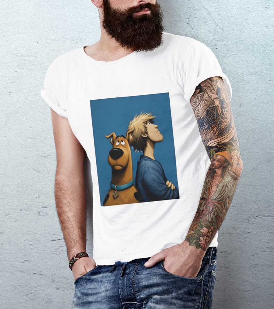 Scooby Doo And Shaggy Rogers Mystery Inc Iconic Cartoon Duo Facing Adventure T-Shirt