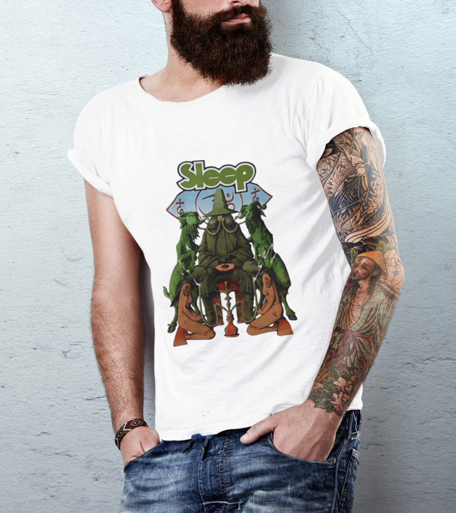 Sleep Band Wizard Hookah Goat Stoner Rock Psychedelic T-Shirt