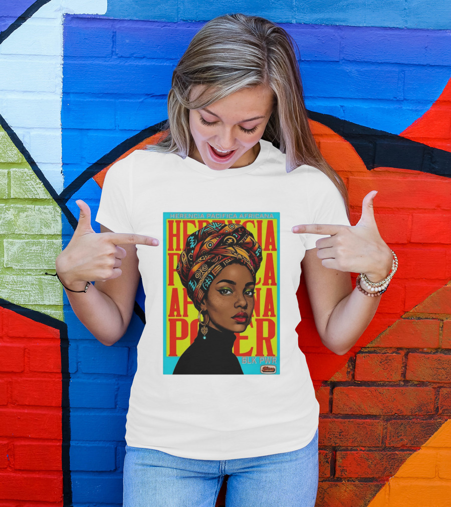 Herencia Pacifica Africana Power Blk Pwr Narez Wear T-Shirt