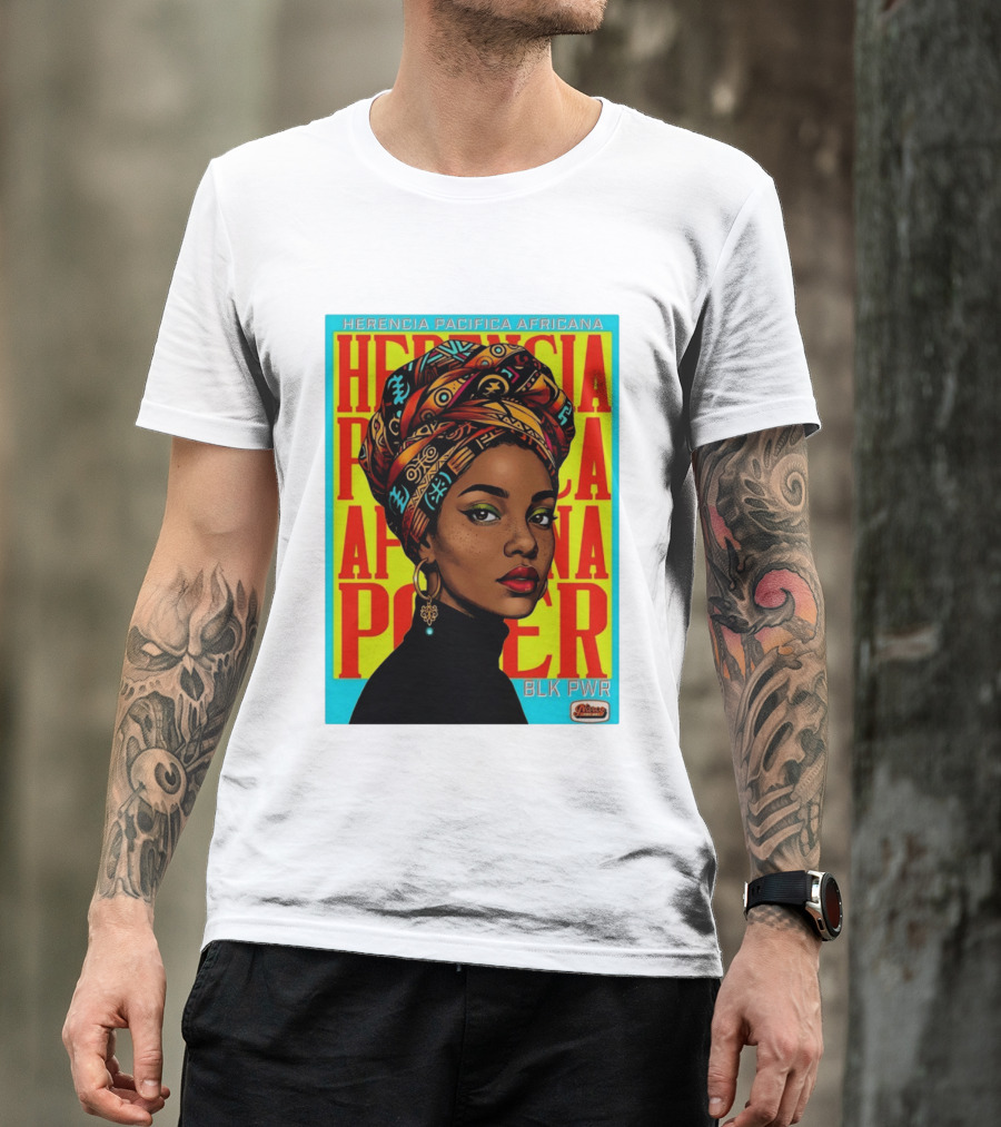 Herencia Pacifica Africana Power Blk Pwr Narez Wear T-Shirt