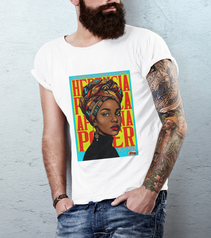 Herencia Pacifica Africana Power Blk Pwr Narez Wear T-Shirt