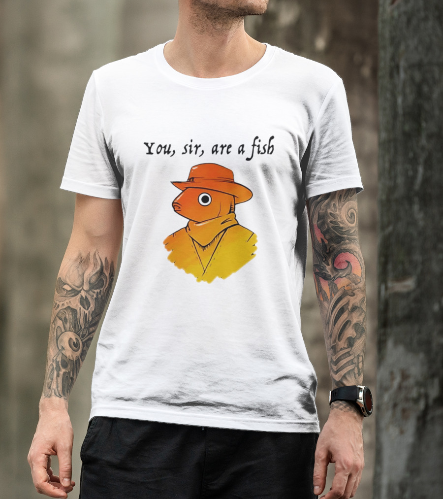 You Sir Are A Fish Cowboy Western Hat And Scarf T-Shirt