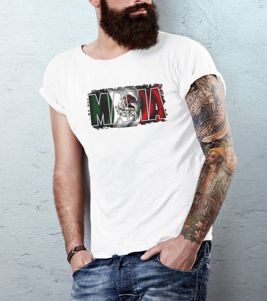 Mama Mexico Mexican Flag National Pride T-Shirt