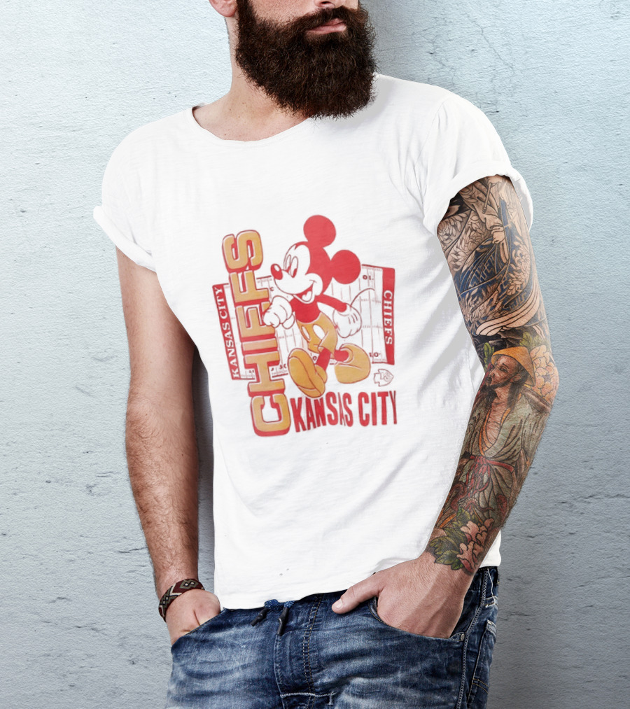 Kansas City Chiefs Mickey Mouse Authentic Fan T-Shirt