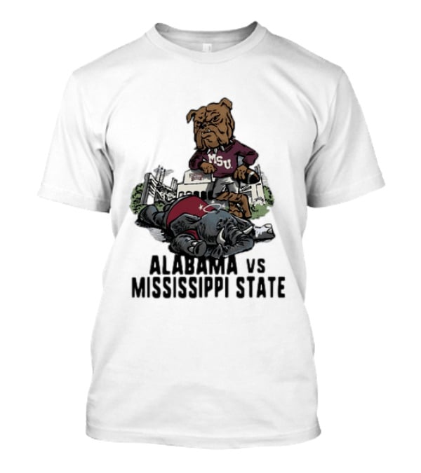 Alabama Vs Mississippi State Bulldogs Football Rivalry Game Day T-Shirt
