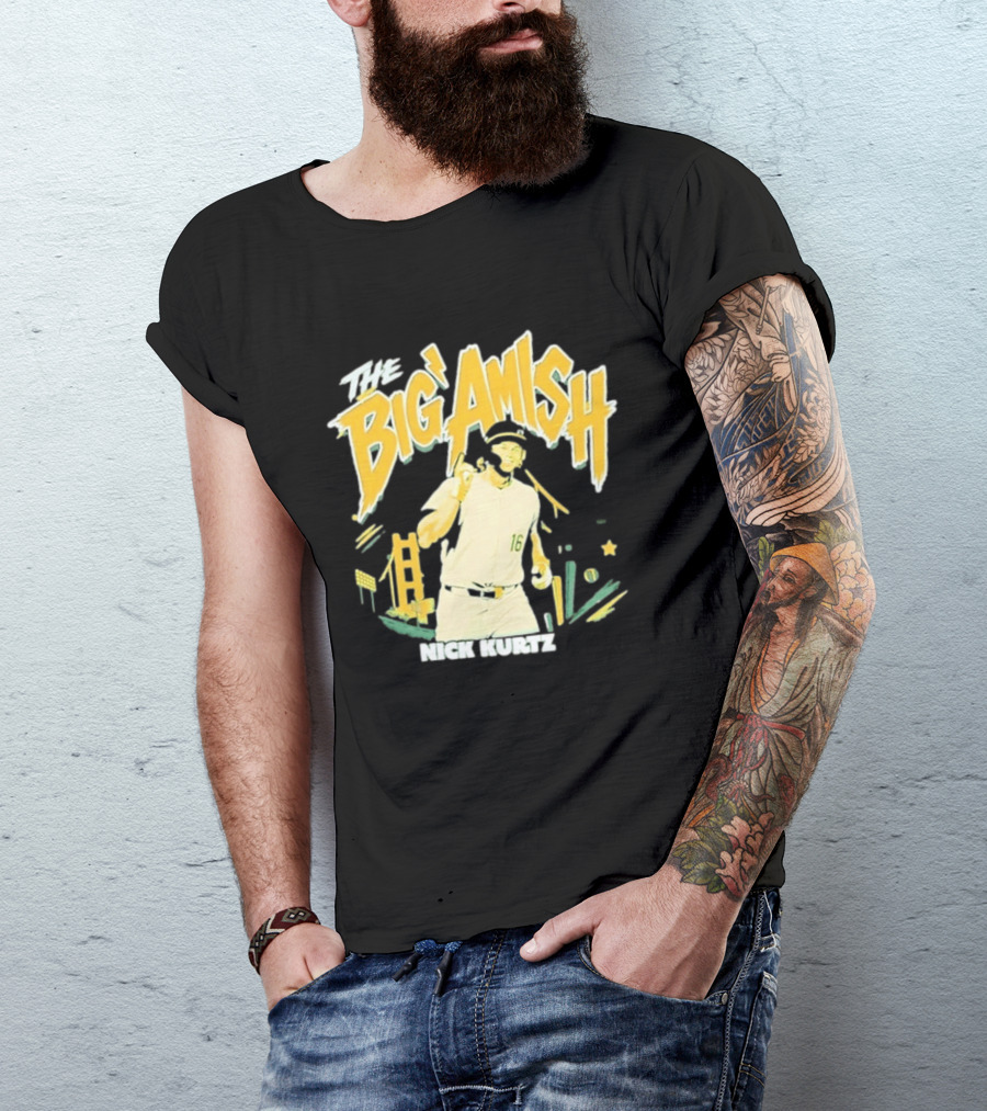 Nick Kurtz Athletics Baseball The Big Amish Sports T-Shirt