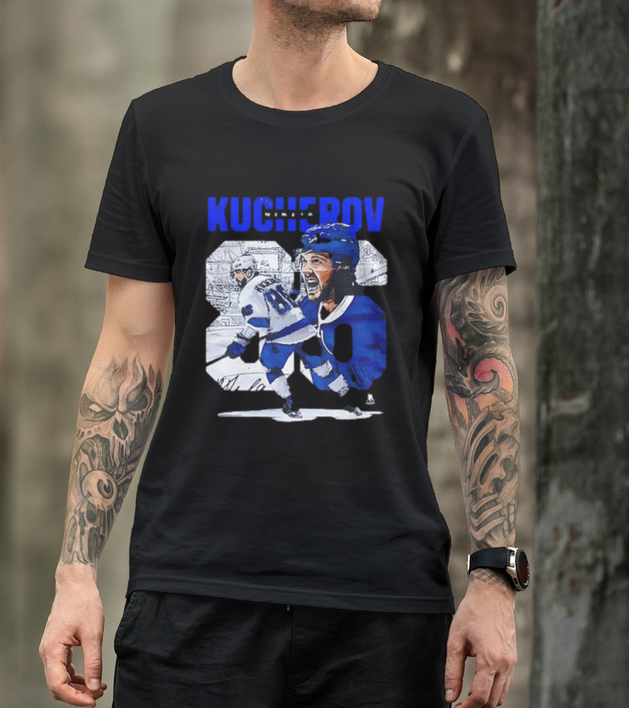 Kucherov 86 Skating And Celebrating Tampa Bay Lightning T-Shirt