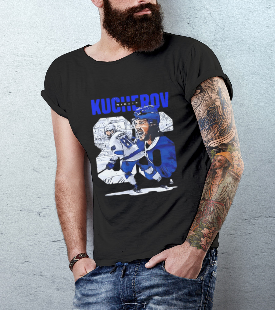 Kucherov 86 Skating And Celebrating Tampa Bay Lightning T-Shirt